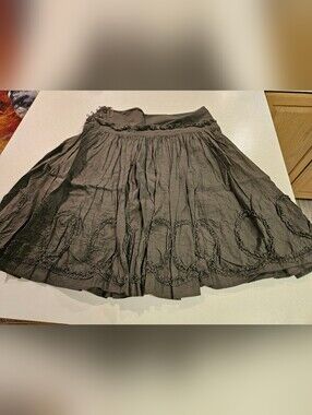 Vintage "1912" Button Up Circle Skirt By Mango Purchaaed In Madrid Spain Size 8